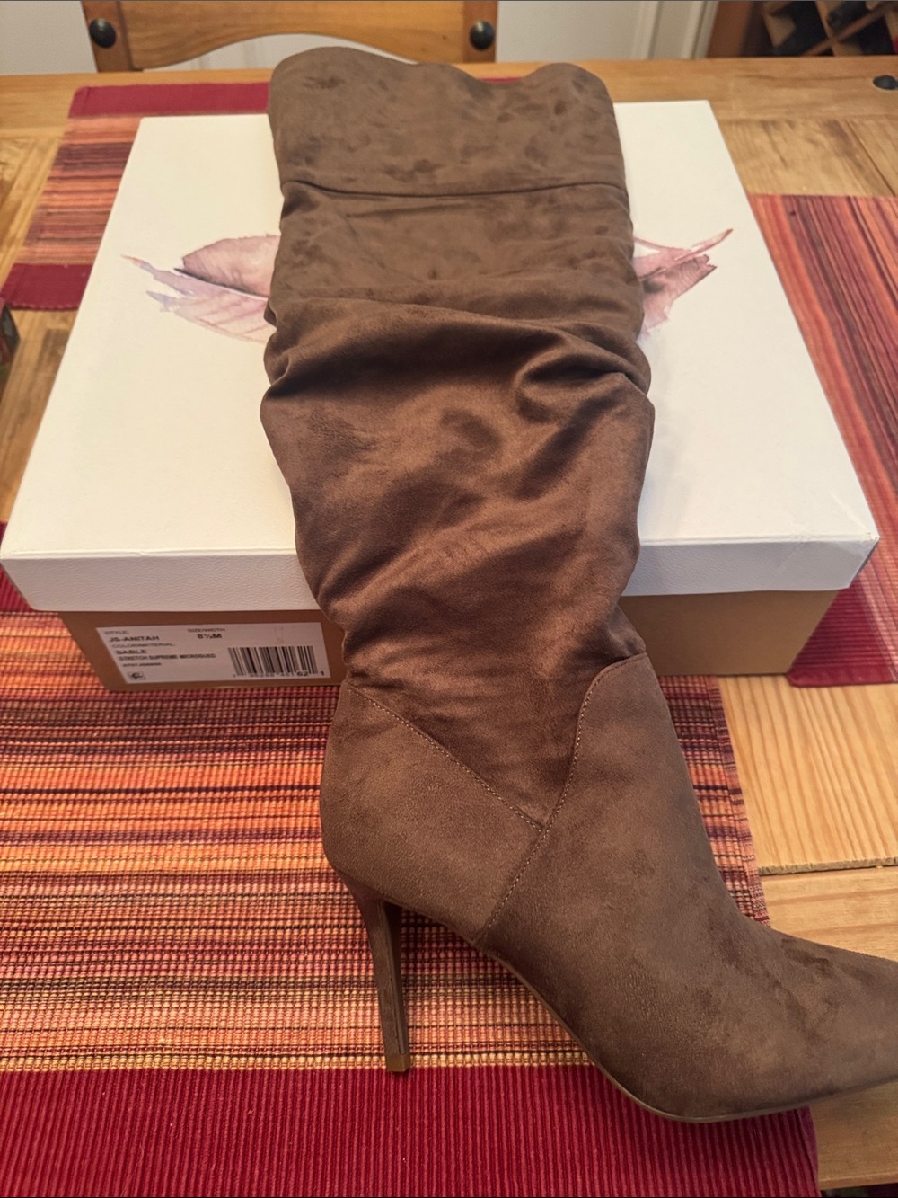 Jessica Simpson Women’s Brown Suede over the knee Anith Stiletto Boots